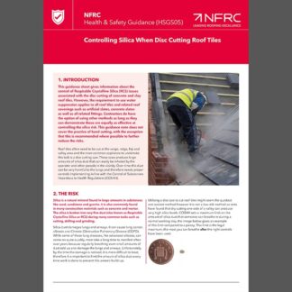 NFRC HSGS05 Controlling Silica When Disc Cutting Roof Tiles (MRK073)