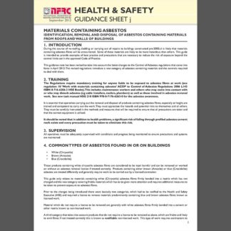 NFRC HSGS(j) Materials Containing Asbestos