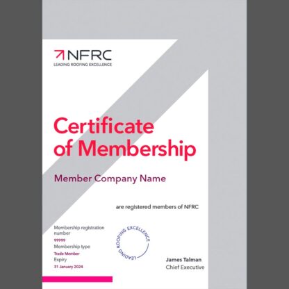 NFRC replacement membership certificate